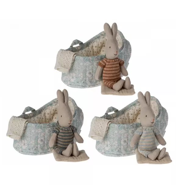 Rabbit in Carry Cot, Micro - Maroon