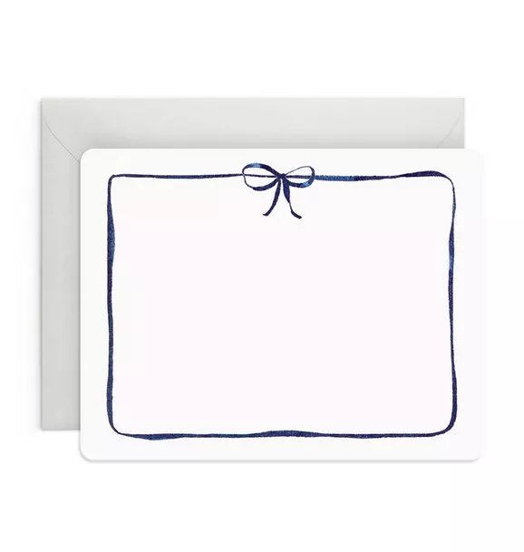 Navy Bow Flat Notes
