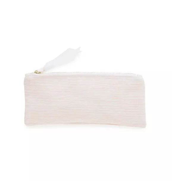 Pencil Pouch, Pink Painted Stripe
