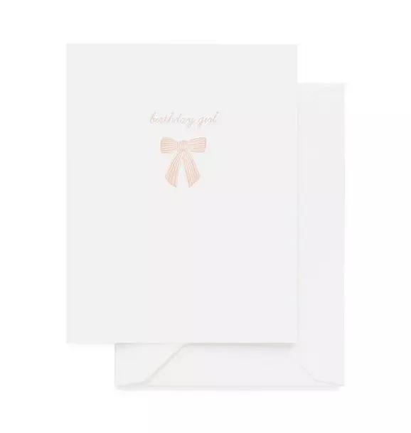 Birthday Girl Bow Greeting Card