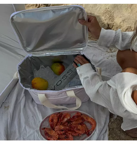 Light Cooler Bag - Lazy Days Pink Stripe