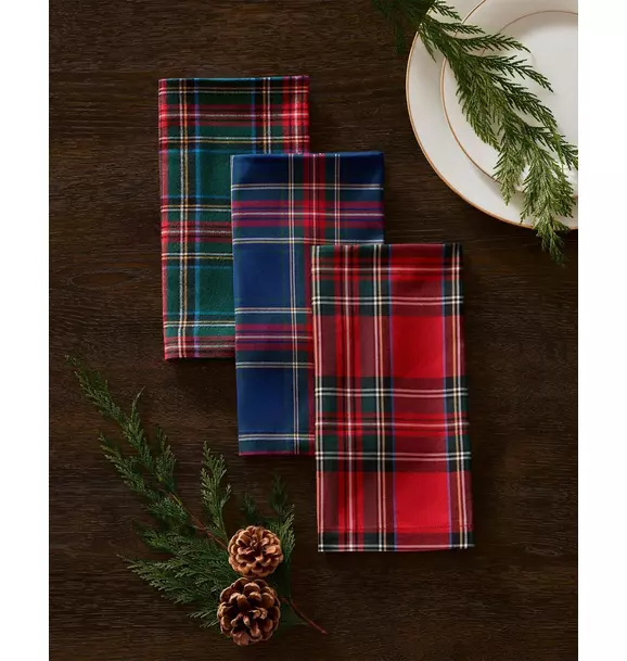 Signature Twill Napkins in Kensington Tartan (Set of 4)