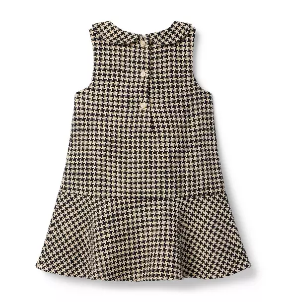 Houndstooth Tweed Dropwaist Dress