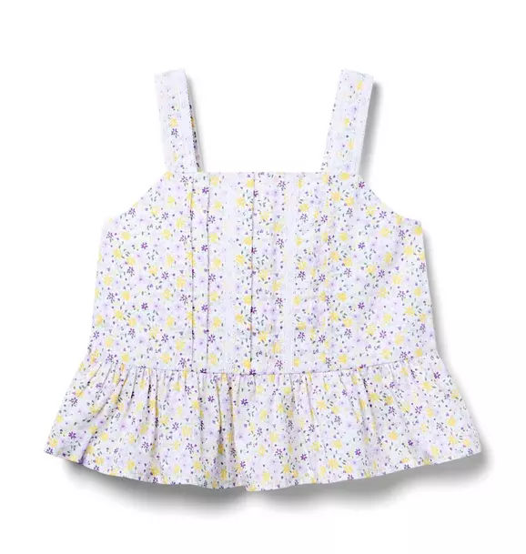 Ditsy Floral Pintuck Top