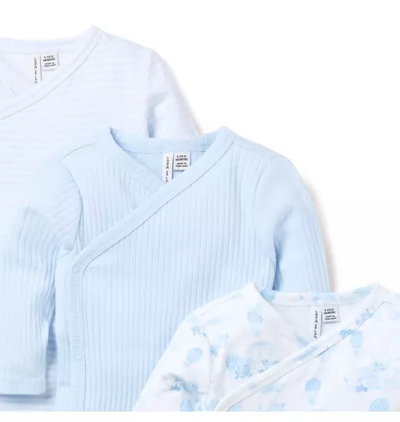 Baby Wrap Bodysuit 3-Pack