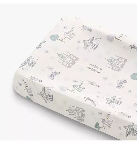 Adventures in Wonderland Changing Pad Cover - Aqua
