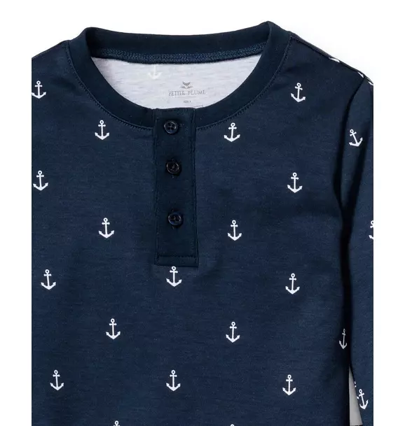 Kid's Snug Fit Pajama Set in Portsmouth Anchors