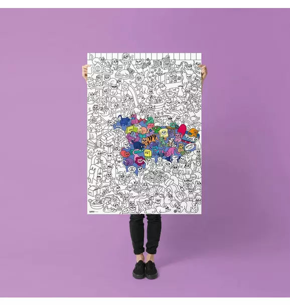 Giant Coloring Poster Kitty