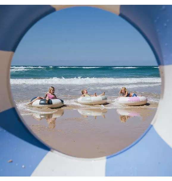 Tube Pool Ring: Blue Stripe