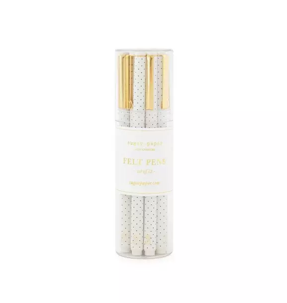 Bulk Felt Pen Set, Black Pin Dot
