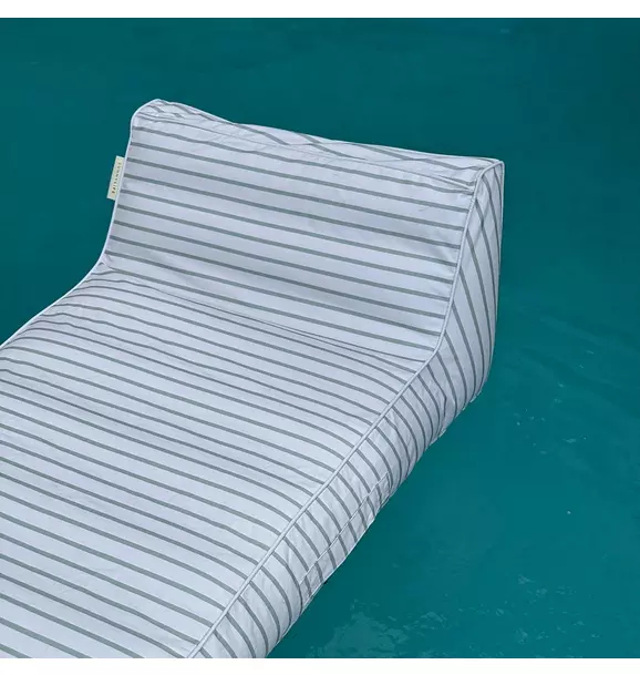 Luxe Lie-On Lounger: La Palma Sage Stripe