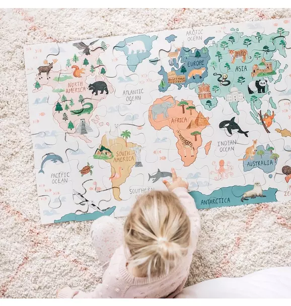 World Map Floor Puzzle