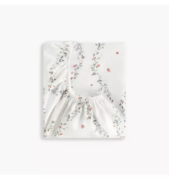 Botanical Berries Crib Sheet - Ivory