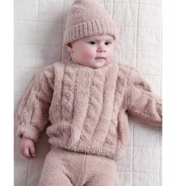 Cable Sweater Fuzzy - Pecan