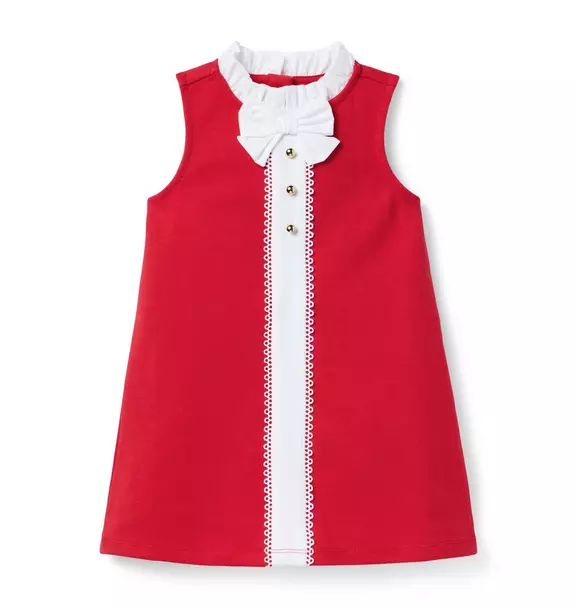Lace Trim Ponte Dress