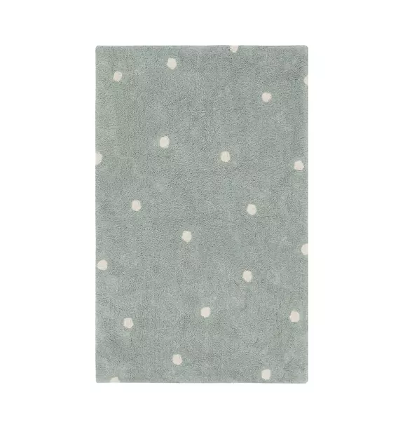 Washable Rug Mini Dot Blue Sage