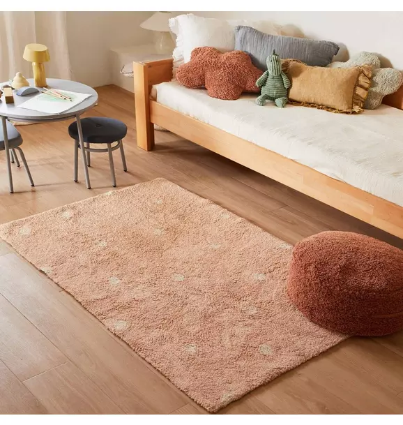 Washable Rug Mini Dot Rose
