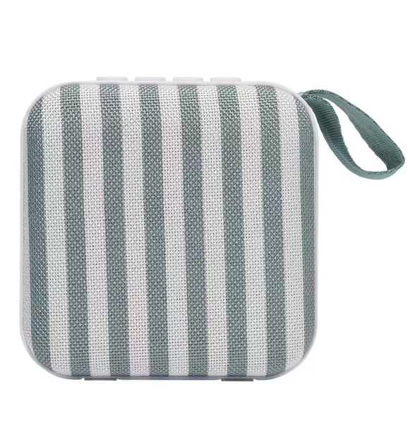 Portable Travel Speaker: Vacay Olive Stripe