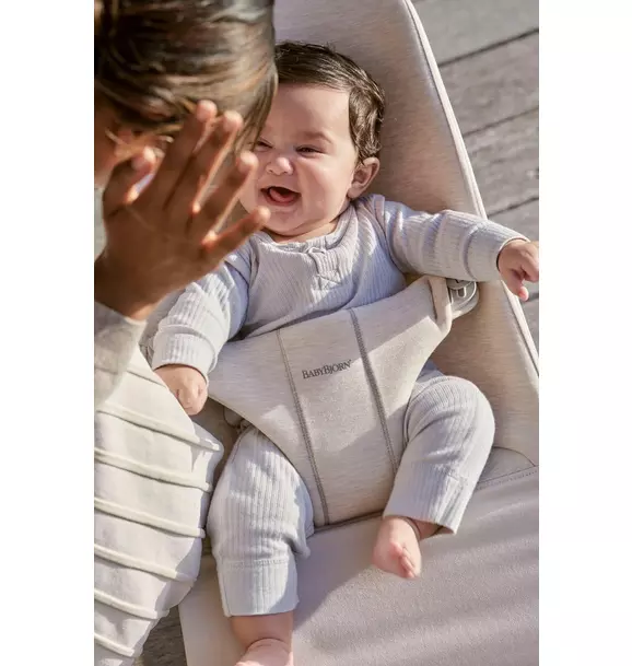 Baby Bouncer Bliss: 3D Jersey | Light Beige