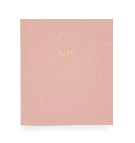 Rose Linen Baby Book