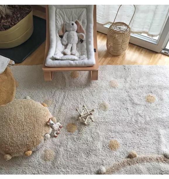 Washable Rug Hippy Dots Honey