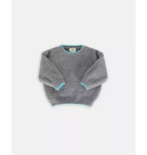 Boxy Sweater Fuzzy - Gris
