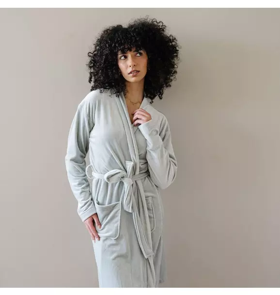Minky Stretch Luxe Robe in Mirage