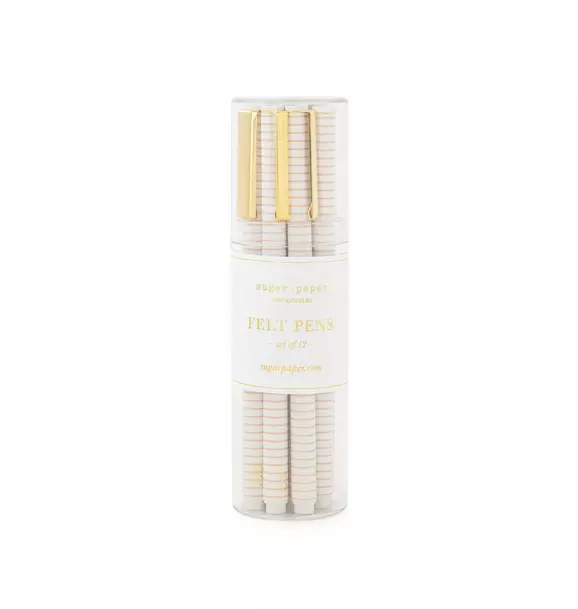 Bulk Felt Pen Set, Rose Stripe