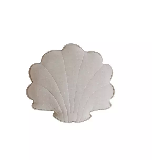 Linen "Sand” Shell Pillow