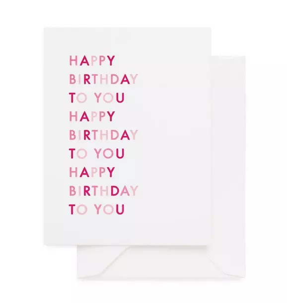Happy Birthday To You, Pink Greeting Card