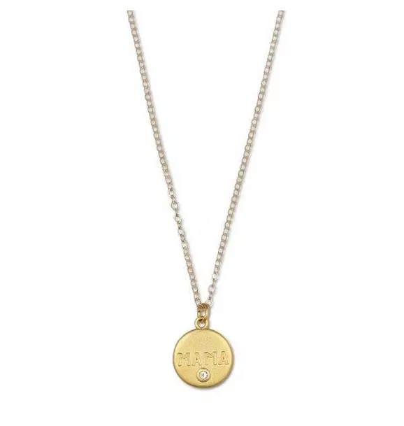 MAMA Coin with Topaz Necklace