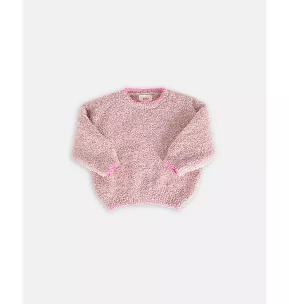 Boxy Sweater Fuzzy - Ash Rose