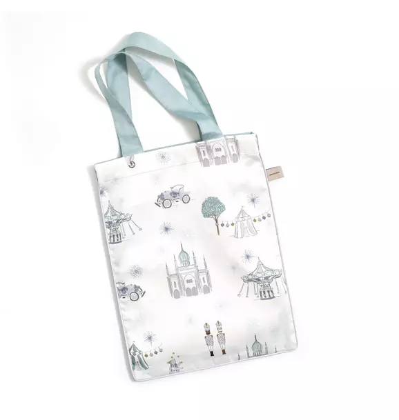 Adventures in Wonderland Crib Sheet - Aqua
