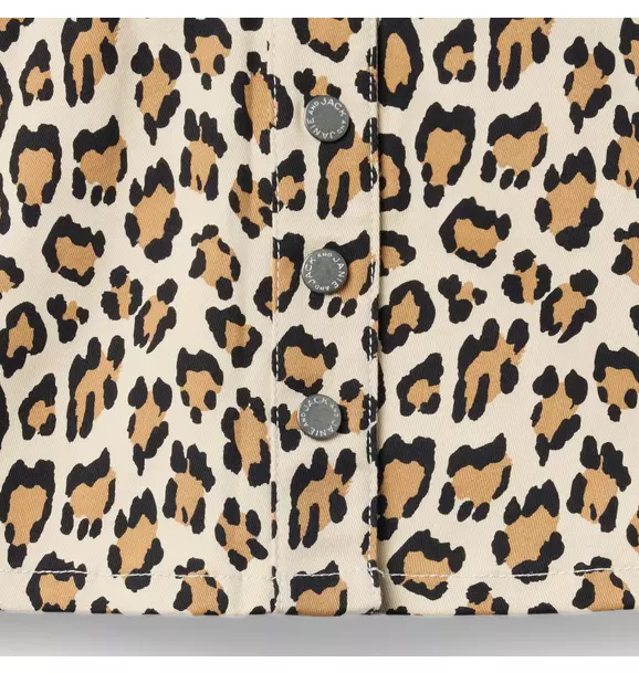 Leopard Button Skirt
