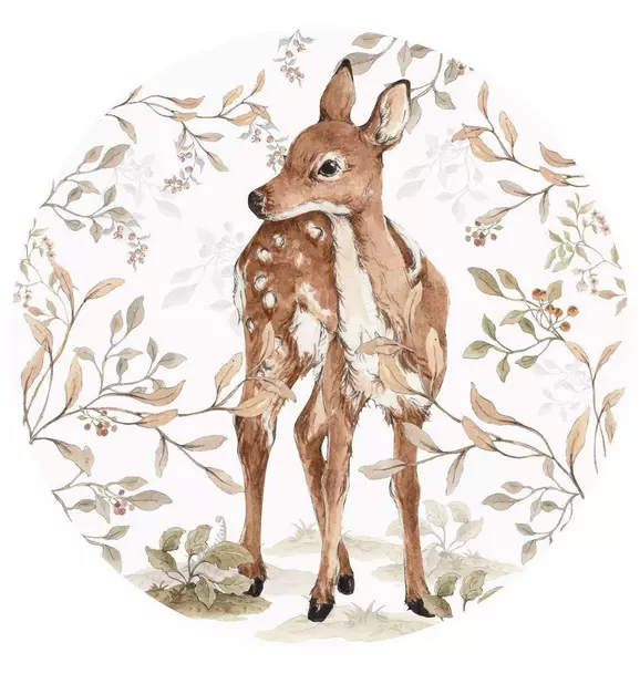 Deer in a Circle Wall Decal Set