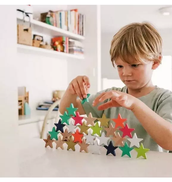 Tanabata Wooden Star Dominoes