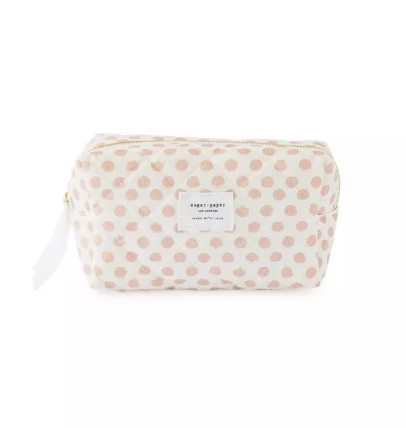 Rose Polka Dot Small Cosmetic Pouch