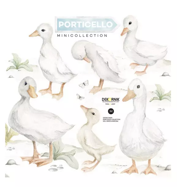 Tip Toe Geese Porticello Wall Decal Set