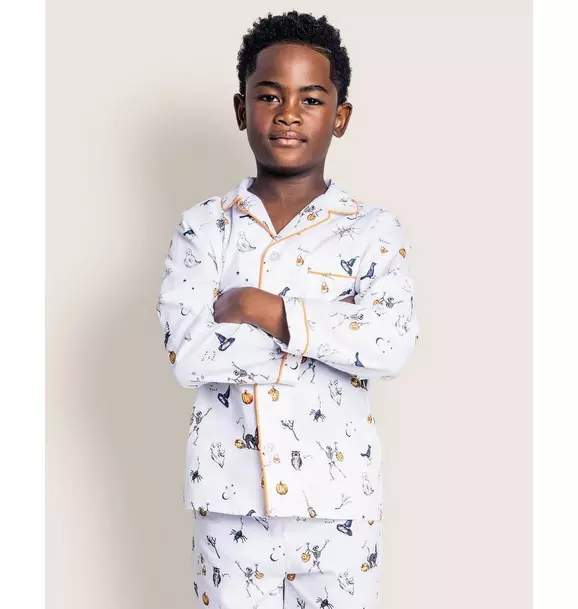 Kid's Twill Pajama Set in Trick or Treat