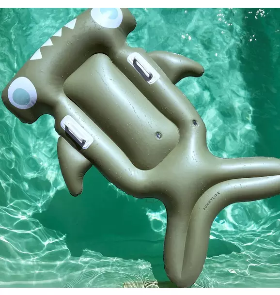 Kids Lie-On Float: Salty The Shark - Khaki