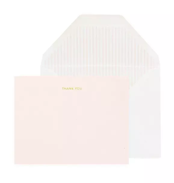 Pale Pink Thank You Card