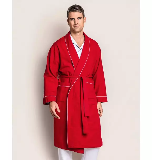 Men's Robe in Red Flannel