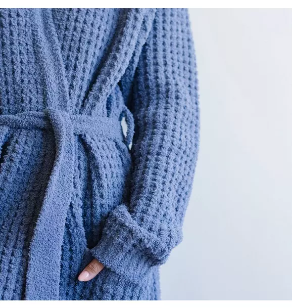 Waffle Knit Robe in Oxford
