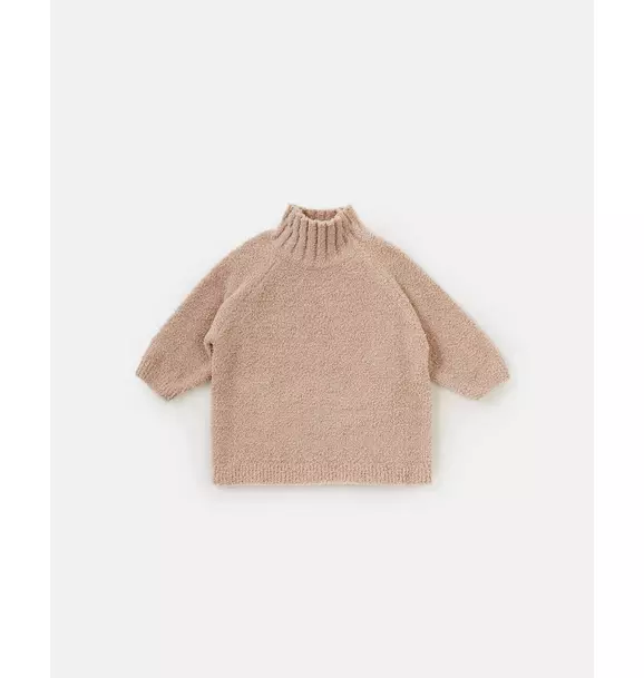 Mockneck Sweater Fuzzy - Pecan