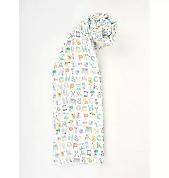 NYC Alphabet Soup Shawl Blanket