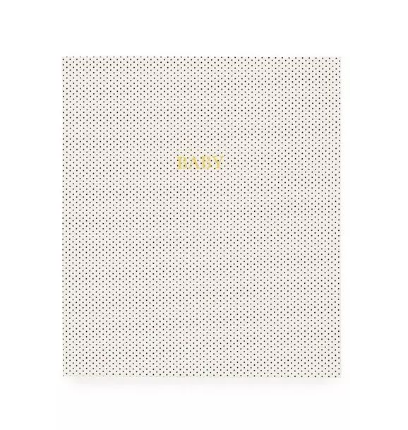 Cream and Black Pindot Baby Book