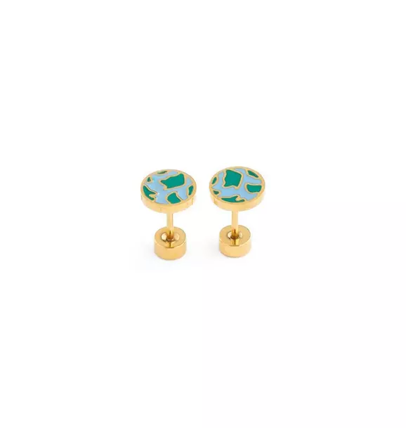 Earth Stud Earrings
