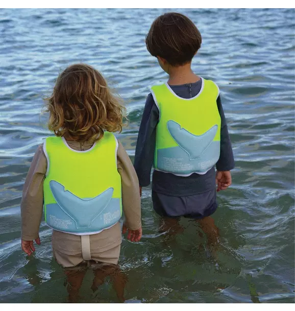 Kids Swim Vest: Aqua Neon Yellow (Age 2-3)