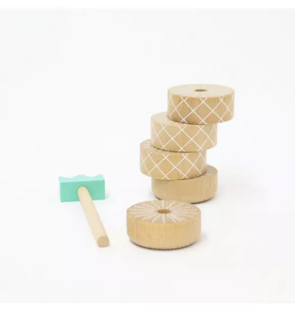 Pineapple Topple Game & Stacker - Natural