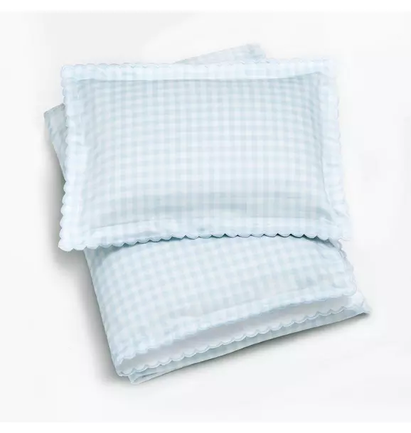 Picnic Gingham Toddler Duvet Set - Blue